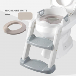 Astmeline tualettruum kokkupandav redel WC-pott Beebi &otilde;ppiv poti eskalaator WC-trenaž&ouml;&ouml;r White upgrade cushion