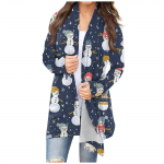 Naiste mood vabaaja j&otilde;ulutr&uuml;kis keskmise pikkusega kardigan-jakkmantel XXXL