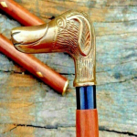 Antiikstiilis Viktoriaanlik Vanaaegne Disainer Messingist K&auml;epidemega Kepp Puidust Jalutuskepp M aero