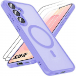 Coque de Protection - BOOLING - Samsung Galaxy S25 FE - avec Cercle Film Cam&eacute;ra - Violet - 2 Vitres