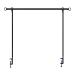 over The Table Rod Stand with Clamps,Flower Arch Frame Hanging Decor Adjustable for