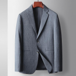 Kevad- ja s&uuml;giskerge luksuslik &auml;ri &uuml;he n&ouml;&ouml;biga trendikas &uuml;hev&auml;rviline keskealiste ja noorte pintsak 195 hall v&auml;rv