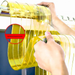 Kvaliteetne l&auml;bipaistev PVC uksekardin - S&auml;&auml;sekindel, pehme vahesein kliimaseadmele, koju, poodi v&otilde;i varjuks. 1.9m Height