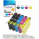 Cartouche encre Epson WF-2510 - K2PRINT - Pack de 5 - Noir, Cyan, Magenta, Jaune