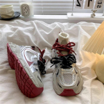 Dad shoes kahev&auml;rvilised paelad 2025 s&uuml;gise uued mudelid n&auml;itavad jalgu v&auml;ike platvormiga tossud n&auml;itavad peenikesi v&auml;ikseid vabaaja naiste kingi 40 punane
