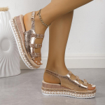 Naiste Kiiludega Sandaalid 2024 Suvi Uued Seksikad Kingad Naistele Daamide Avatud Varbaga Gladiaator Kiiludega Pandlaga Sandaalid Naiste Zapatos De Mujer 36 kuld