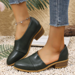 Moodsad naiste nahast vabaajajalatsid 2025 Suvi Uus Mood Suur Suurus 43 Terava Ninaga Paksude Kontsadega Sandaalid Platvormkingad Zapatos De Mujer 36 khaki