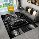 3D E36 v&otilde;idus&otilde;iduauto Mootorratta Vaip elutoa magamistoa kaunistuseks, laste m&auml;ngimiseks libisemiskindel kaunistus diivanile uksematt kingitus 40x60cm( 15x23in )