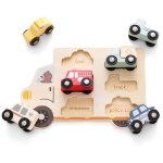 Montessori puust m&auml;nguasjad beebidele 3D pusled M&auml;nguasjad beebidele Hariduslikud m&auml;nguasjad Auto tunnetus Sobituslaud Pusled lastele M&auml;nguasjad Kingitus beige