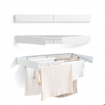 &Eacute;tendoir mural pliable extensible r&eacute;tractable Dryva 100 InnovaGoods FIL A LINGE - TANCARVILLE - ETENDOIR - SAC DE SECHAGE valge