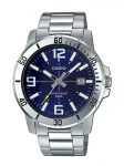 Casio - Meeste kvartskell metallkorpuse ja roostevabast terasest rihmaga MTP-VD01D-2B sinine