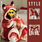 Anime Nahkhiir Onesie Naistele Meestele Pidžaama Kapuutsiga Hommikumantel Rebane &Ouml;&ouml;riided &Uuml;hes t&uuml;kis Kombinesoon Cosplay Kost&uuml;&uuml;m &Ouml;&ouml;riided Majakleit Vabaajar&otilde;ivad &Ouml;&ouml;s&auml;rk S night-robe pants