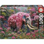 Puzzle - EDUCA - &Eacute;l&eacute;phant Fleuri - 1000 pi&egrave;ces - 48x68 cm - Pour adultes - Animaux