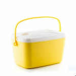 Glaci&egrave;re Rigide Portable - InnovaGoods - 15 L - Design R&eacute;tro - Couvercle Multifonctionnel - L&eacute;ger et Maniable valge
