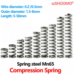 Silindriline spiraalne vedru Tagavedru Surutud amortiseeriv R&otilde;hu tagastus V&auml;ike survevedru 65Mn teras WD 0.2 8mm-50mm (10PCS)