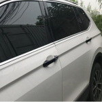 VW Volkswagen Tiguan 2017 2018 MK2 ABS s&uuml;sinikkiust k&uuml;ljeukse k&auml;epideme katte trimmi autotarvikutele With 2 Holes Chrome