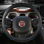 Mikrofiiber nahast auto roolikate Fiat Panda 2013 2015 2017  2022 Autotarvikud RED O SHAPE