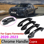 Cupra Formentori jaoks L&auml;ikiv Must S&uuml;sinikkiud Kroom Nutika Uksek&auml;epideme Katte Liist Auto V&auml;lisosa Tarvikud Carbon Fiber 4pcs