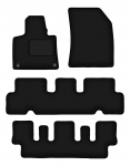 Dywaniki samochodowe welurowe czarne do: Citroen C4 Grand Picasso II minivan 7 os&oacute;b (2013-2019)