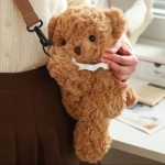 Cute Bear Plush seljakott Kawaii Fashion Plushie Doll karusnaha kott Laste kott &Otilde;lakott Mini seljakotid Kingitused t&uuml;druks&otilde;brale 30cm