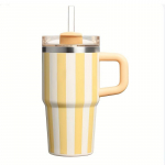 20oz termiline veepudel k&auml;epideme ja k&otilde;rrega joogitarve kuum/k&uuml;lm roostevabast terasest termospudel kaasaskantavad autokohvitassid termokruus 20oz kollane