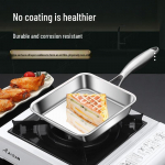 Yoshida Sho 3-kihiline roostevabast terasest tamagoyaki praepann