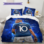 Mbappe Muster Voodipesu, Tekikomplekt Tekikate Padjap&uuml;&uuml;r Kodu S&uuml;nnip&auml;evakingitus (1 * tekikott + 2 * padjap&uuml;&uuml;ri, ilma s&uuml;damikuta) 135x200cm