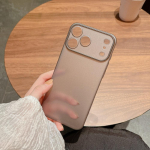 &Uuml;li&otilde;huke &otilde;huke &uuml;mbris iPhone 17 Pro Max 17 Pro jaoks Air Cover Pehme matt kareda pinnaga TPU P&otilde;rutuskindel t&auml;isringikujuline kaamera kaitsekarp iPhone17 must