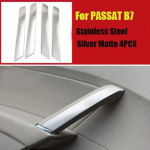 Volkswagen Passat B7 2011- jaoks Autotarvikud Roostevabast terasest Siseukse k&auml;epideme paneel Dekoratiivne kattekleebis Liist Style1 Silver 4pcs