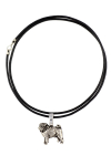 Pug - Dog necklace, silver-plated pendant for the dog lover, subtle jewellery by Art-Dog h&otilde;be