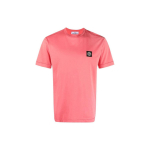 Stone Island &uuml;hev&auml;rviline logoplaastriga &uuml;mmarguse kaelusega l&uuml;hikeste varrukatega T-s&auml;rk Meeste Topid 101524113-V0087 S