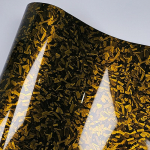 Forged carbon Gold Carbon Vinyl Wrap Ghost Camo Self Adhesive Styling Car Rearview mirror Stickers for motorcycle Decal Wrappin 20CMX152CM kuld