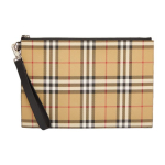 Burberry Vintage ruudumustriga Eemaldatava randmepaelaga Nahast sidur Meeste sidur Helepruun 8065629 Basic Set (Bag+Dust Bag)