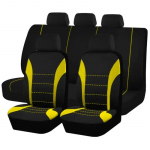 Istmekatted 9 tk Komplekt Auto Padi Autotarvikud Istmekaitse Viiekohaline Universaalne Must Hall Sinine Punane Yellow (5 seat)