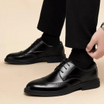 Meeste kleidis kingad paeltega oksfordid Luksusbr&auml;nd &Auml;ri Nahkkingad Meeste Mugavad Seltskonna kingad Meeste Mustad Pulmakingad meestele 6