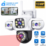YOOSEE Ai rakendus Kolmekordse objektiiviga kaamera HD 15MP WIFI V&auml;listingimustesse sobiv Kaamera Veekindel Mobiilne J&auml;lgimine IP CCVT Kahesuunaline vestlus NO ZOOM