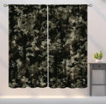 Kamuflaažiga Metsakardinad Poisi Teismelise Magamistuba Jahilaager Camo Termiline Kunst Prinditud Aknakatted Elutuba Pimendav Valmistatud Pol&uuml;estrist Suurep&auml;rane Viimistlus W100*H130(CM)-Grommet top&2PCS
