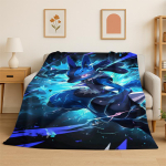 Armas Pokemon Pikachu Multifilmi Flanellist Tekk Pehme Soe Visketekk Magamistoa elutoa Voodi Reisi Telkimiseks Piknikuks Lapsed 100x125cm