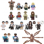 (16 TK Stranger Things - A) 24tk Stranger Thingsi kokkupandav mininukukomplekt Laste m&auml;nguasjad ehitusklotsid Sobivad Lego-ga