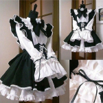 Moodsad naiste kost&uuml;&uuml;mid ettekandja volang Lolita gooti stiilis Cosplay neiu uhke kleit 2XL must