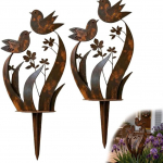 Linnu Metslille Metallist Aiatikk Dekoratiivne V&auml;liplandi Tikk Hoovi Muru Lillepottidele Maamees Aia Kunsti Ornament 2pcs