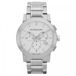 Burberry BU9350 Suure ruuduga roostevabast terasest k&auml;ev&otilde;ruga meeste k&auml;ekell 42mm h&otilde;be