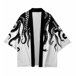 Kaheksajala mustriga lahtised Jaapani t&auml;navar&otilde;ivad, naiste kardigan, meeste Harajuku haori kimono cosplay tops&auml;rgid M