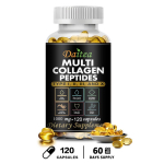 Multi-kollageeni kompleks toidulisand, h&uuml;drol&uuml;&uuml;situd kollageeniga, 120 pehmet kapslit pudelis 120 Capsules black