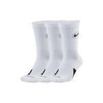 Nike Everyday Crew Korvpalli Spordi Kiiresti Kuivuvad Keskmise Pikkusega Sokid Unisex 3 Paari Valged Meeste DA2123-100 M white