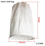 1 tk 470/630mm Riidest kott T&ouml;&ouml;stuslik puidut&ouml;&ouml;tlemise tolmukoguja filterkott Tolmuimeja jaoks Puidutolmuimeja Filtrikotid Tarvikud white