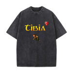 Tibia Game Gaming Inspired Retro MMORPG Disain Meeste Naiste Suvine Vabaaja &Uuml;lem&otilde;&otilde;duline T-s&auml;rk S mitmev&auml;rviline