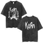Korn Follow The Leader 20. aastap&auml;ev Pesitud T-s&auml;rk Metal Gooti Rock B&auml;ndi T-s&auml;rgid Meeste Vintage &Uuml;legabariidiline T-s&auml;rk Streetwear S