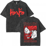 Anime Dorohedoro Kaiman Pesitud T-s&auml;rk Meeste Naiste R&otilde;ivad Hip Hop Gooti Y2k T-s&auml;rk &Uuml;legabariidiline L&uuml;hikeste Varrukatega Puuvillased T-s&auml;rgid Topid S mitmev&auml;rviline