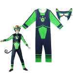 Poissvend Kost&uuml;&uuml;m Wild Kratts'i Kost&uuml;&uuml;m Olendiv&otilde;imu &Uuml;likond Laste Halloweeni Peokost&uuml;&uuml;m Wild Kratts Peole Cosplay Kost&uuml;&uuml;mid 150(11-12Years) green
